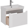 Тумба LEMARK BUNO MINI, 60 см под раковину, подвесная, 1 ящик, белый глянец LM05BM60T