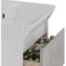 Тумба LEMARK COMBI 60 см под раковину, подвесная/напольная, 2 ящика, фасад Бетон, корпус белый глянец LM03C60T-Beton